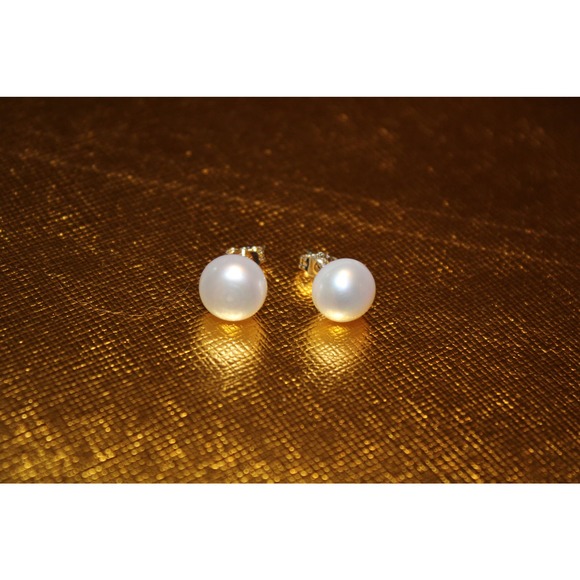 Sterling Silver 925 AAA Pearl Earrings. Formal Pearl Earrings. - Picture 2 of 6